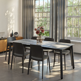 POINTHOUSE COMBO Extendable Dining Table [Black/Grey]