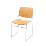 LINK 60X Stackable Conference Chairs [Oak] - Set of 12