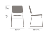 LINK 60X Stackable Conference Chairs [Walnut] - Set of 12