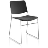 LINK 60X Stackable Conference Chairs [Upholstered Seat / Plastic Back] - Set of 12