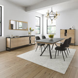 KOBE-2 Dining Room Set with Table, Chairs, 2 Sideboards & Mirror