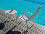 Nardi White Net Lounge chair & Spritz table on a deck by the pool