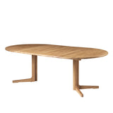 FDB MOBLER C69E Round to Oval Extendable Table 120-220 cm - [Oak]