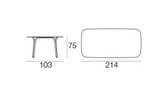 EMU ANGEL Rectangular Dining Table [214 x 103 cm]