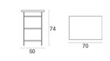 EMU Arc en Ciel Rectangular Folding Outdoor Table - [50 x 70 cm]