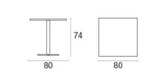 EMU Darwin Square Folding Table - [2 Sizes]