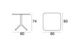 EMU GRACE Table 80x80 cm [Set of 4]