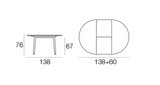 EMU PLUS4 Round to Oval Extendable Garden Table