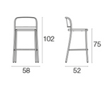 EMU CAFE Barstool [Set of 4]