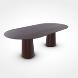 TON POV oval table 464 in dark wenge stained beech