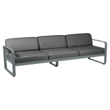 FERMOB Bellevie 3-Seater Outdoor Sofa with Graphite Cushions